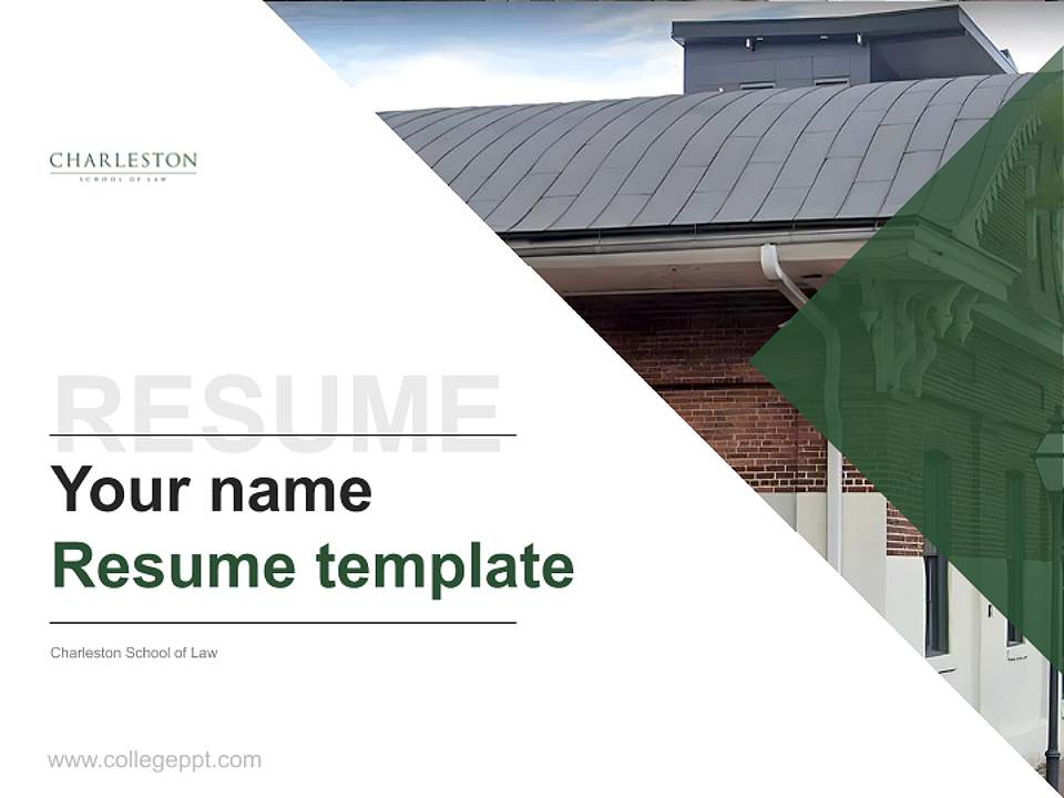 Charleston School of Law Resume PPT Template4:3 ratio PPT effect preview image5