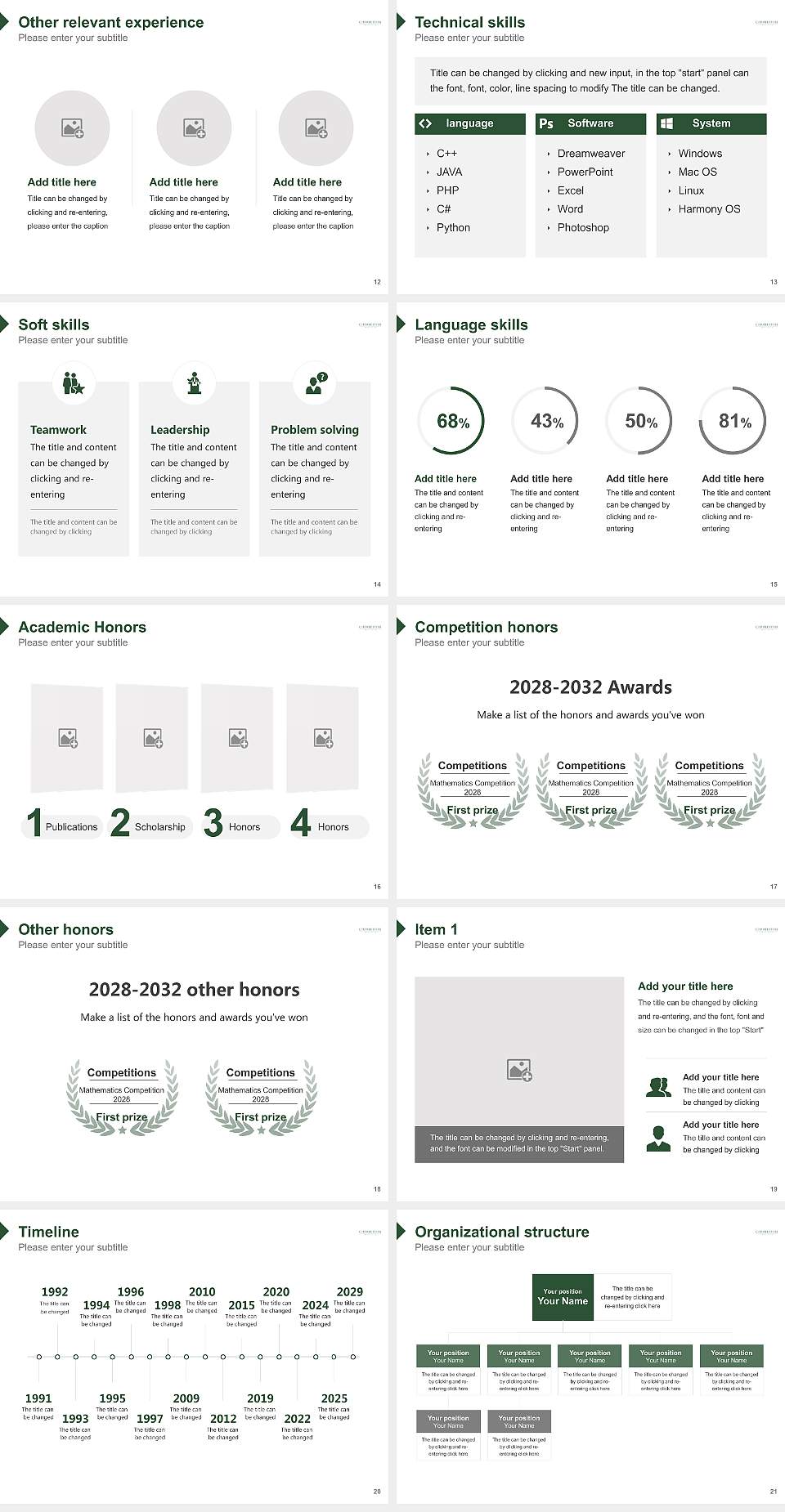 Charleston School of Law Resume PPT Template4:3 ratio PPT effect preview image3