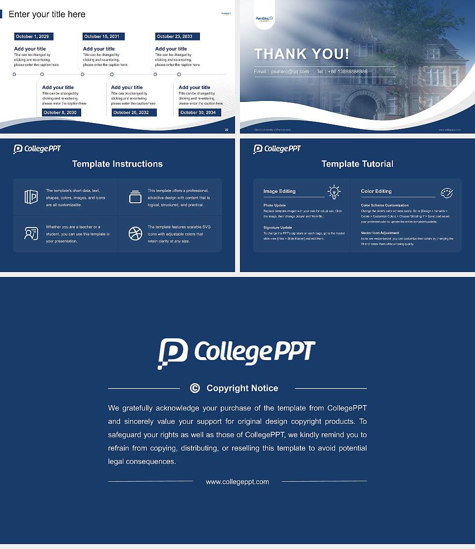 Clarion University of Pennsylvania Lecture Sharing and Networking Event PPT Template16:9 ratio PPT effect preview image4