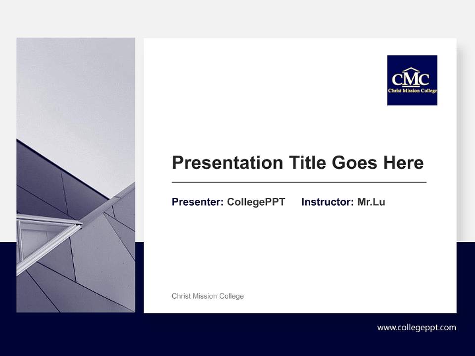 Christ Mission College General Purpose PPT Template4:3 ratio PPT effect preview image6
