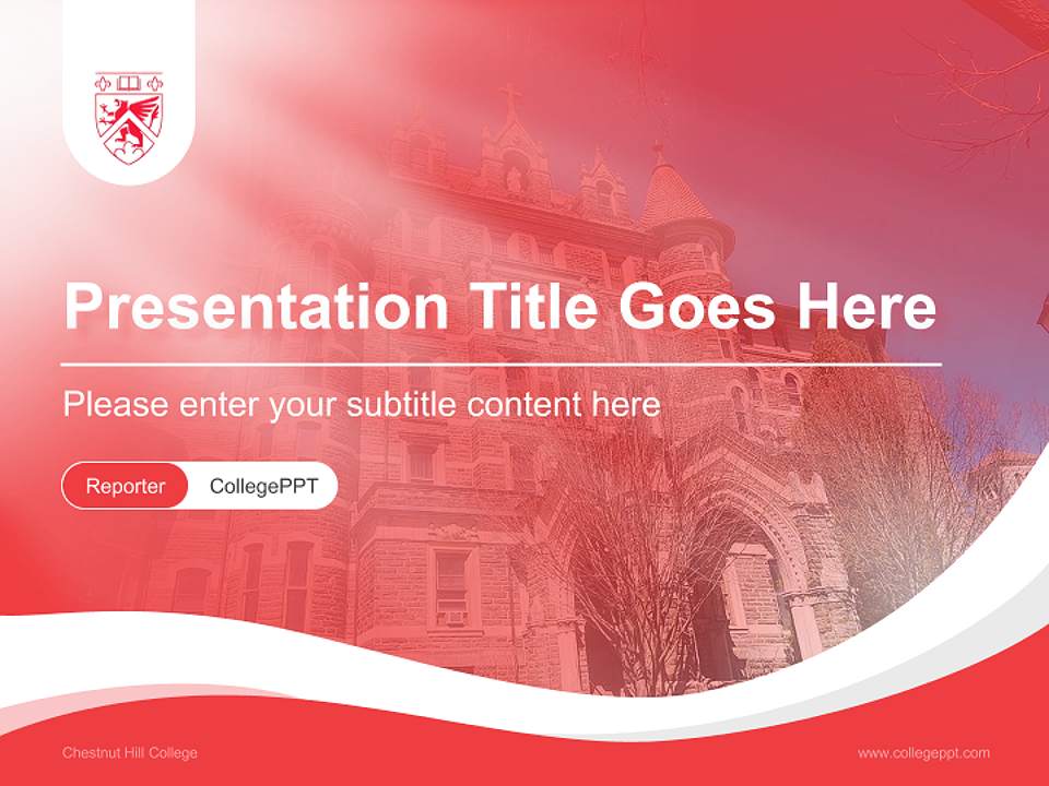 Chestnut Hill College Lecture Sharing and Networking Event PPT Template4:3 ratio PPT effect preview image4