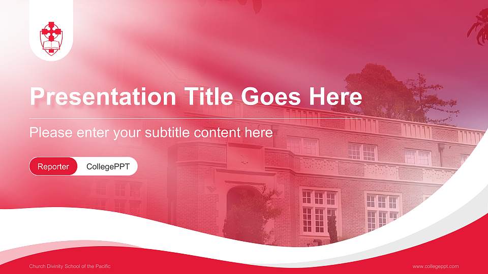 Church Divinity School of the Pacific Lecture Sharing and Networking Event PPT Template16:9 ratio PPT effect preview image