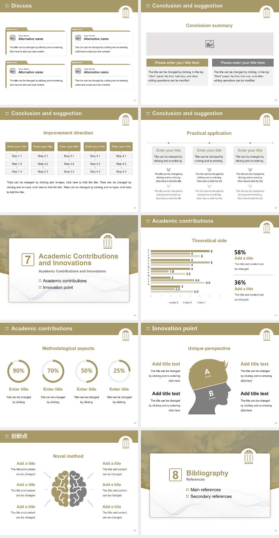 Charleston Southern University Graduation Thesis Defense PPT Template4:3 ratio PPT effect preview image6
