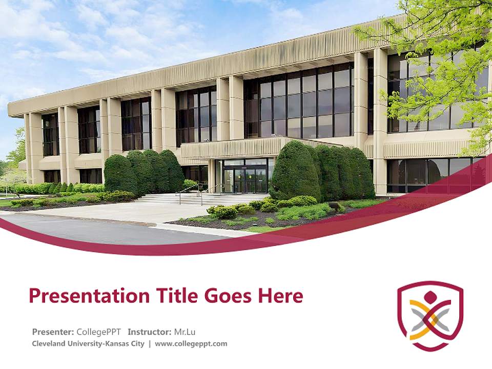 Cleveland University-Kansas City Course/Courseware Creation PPT Template4:3 ratio PPT effect preview image5