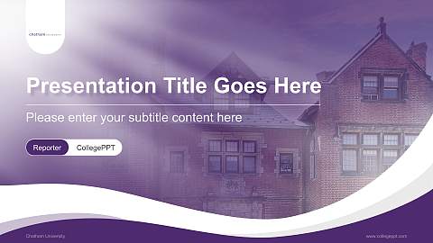 Chatham University Lecture Sharing and Networking Event PPT Template