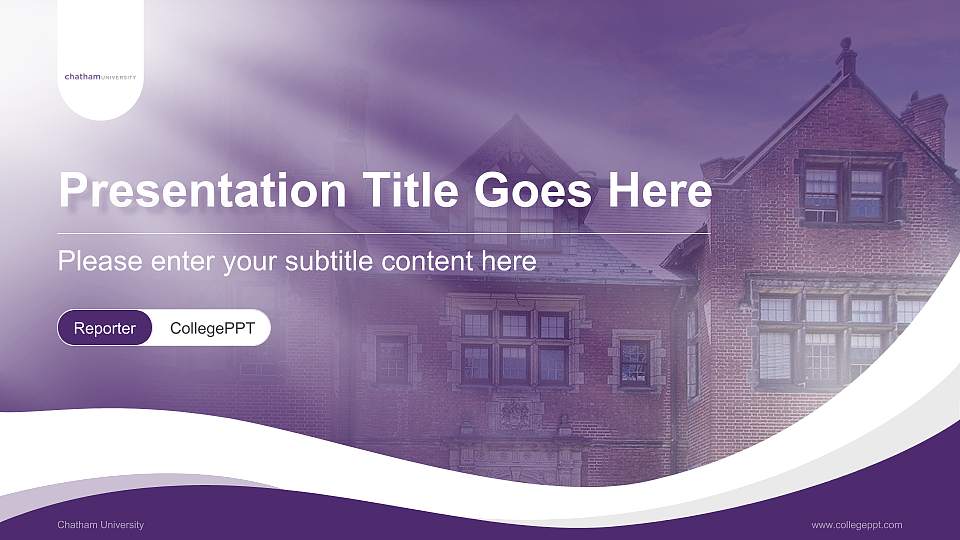 Chatham University Lecture Sharing and Networking Event PPT Template16:9 ratio PPT effect preview image