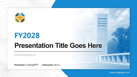 Christian Theological Seminary Academic Presentation/Research Findings Report PPT Template