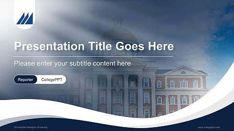Christopher Newport University Lecture Sharing and Networking Event PPT Template