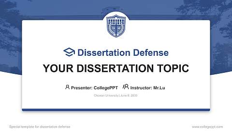 Chowan University Graduation Thesis Defense PPT Template