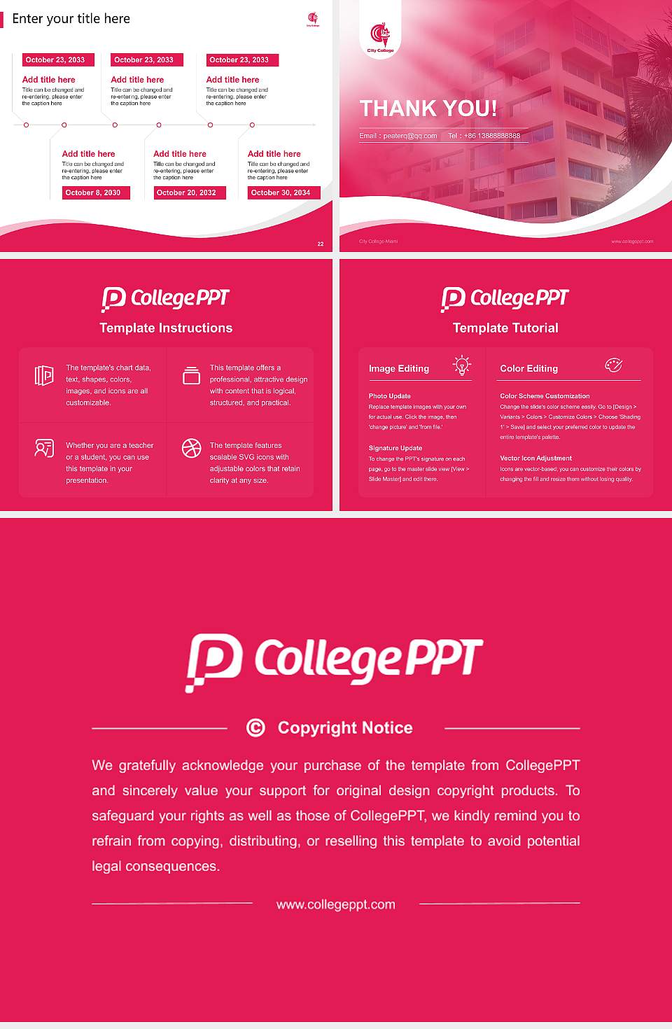 City College-Miami Lecture Sharing and Networking Event PPT Template4:3 ratio PPT effect preview image4