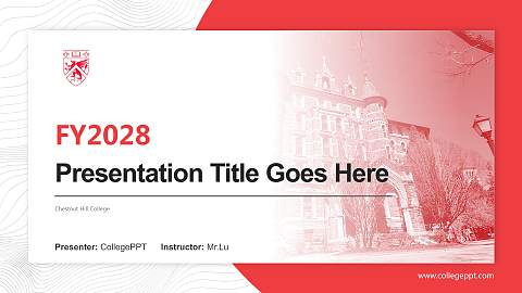 Chestnut Hill College Academic Presentation/Research Findings Report PPT Template