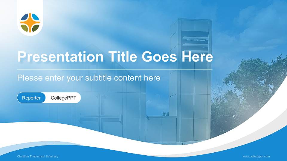 Christian Theological Seminary Lecture Sharing and Networking Event PPT Template16:9 ratio PPT effect preview image