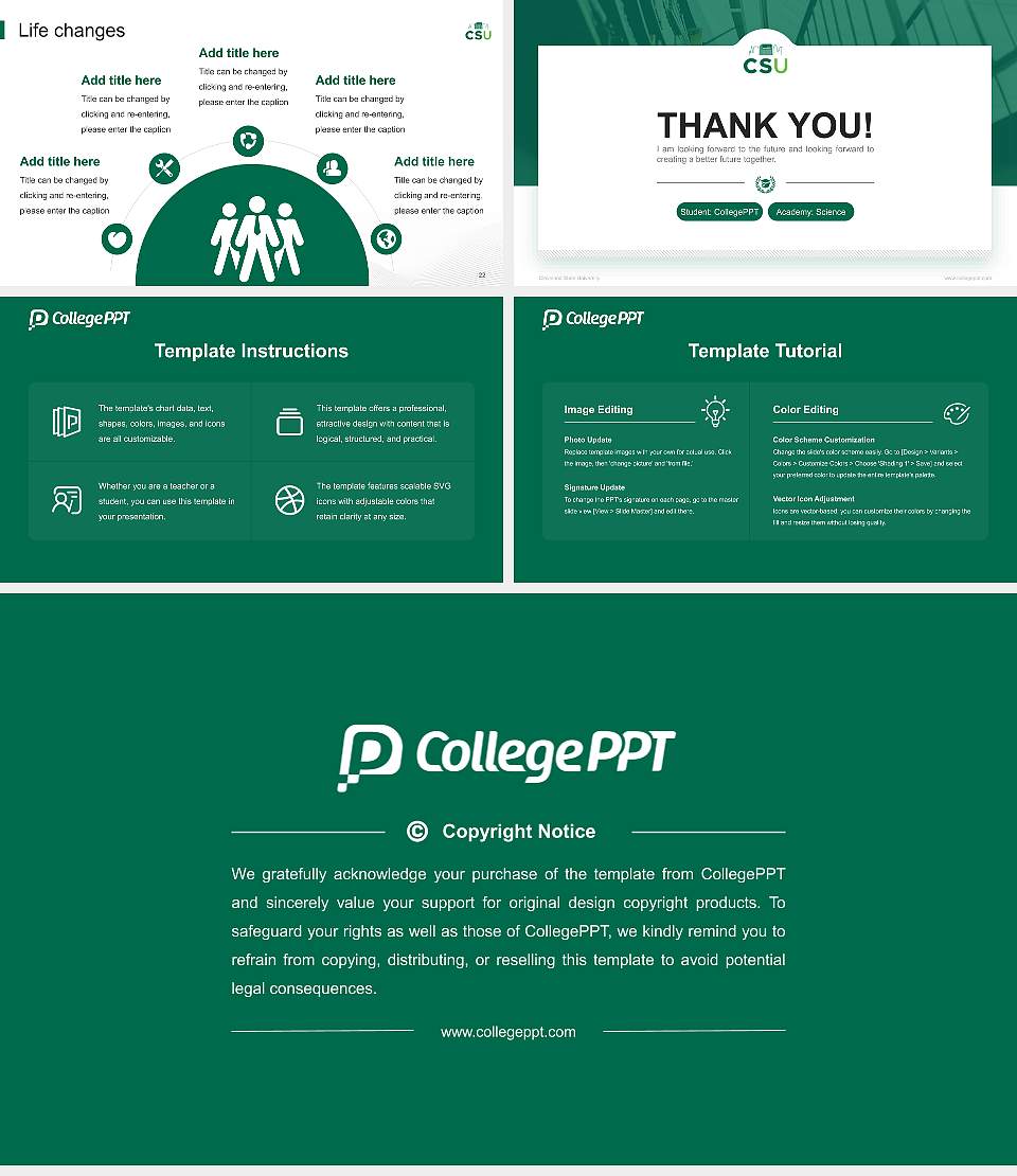 Cleveland State University National Scholarship Defense PPT Template16:9 ratio PPT effect preview image4