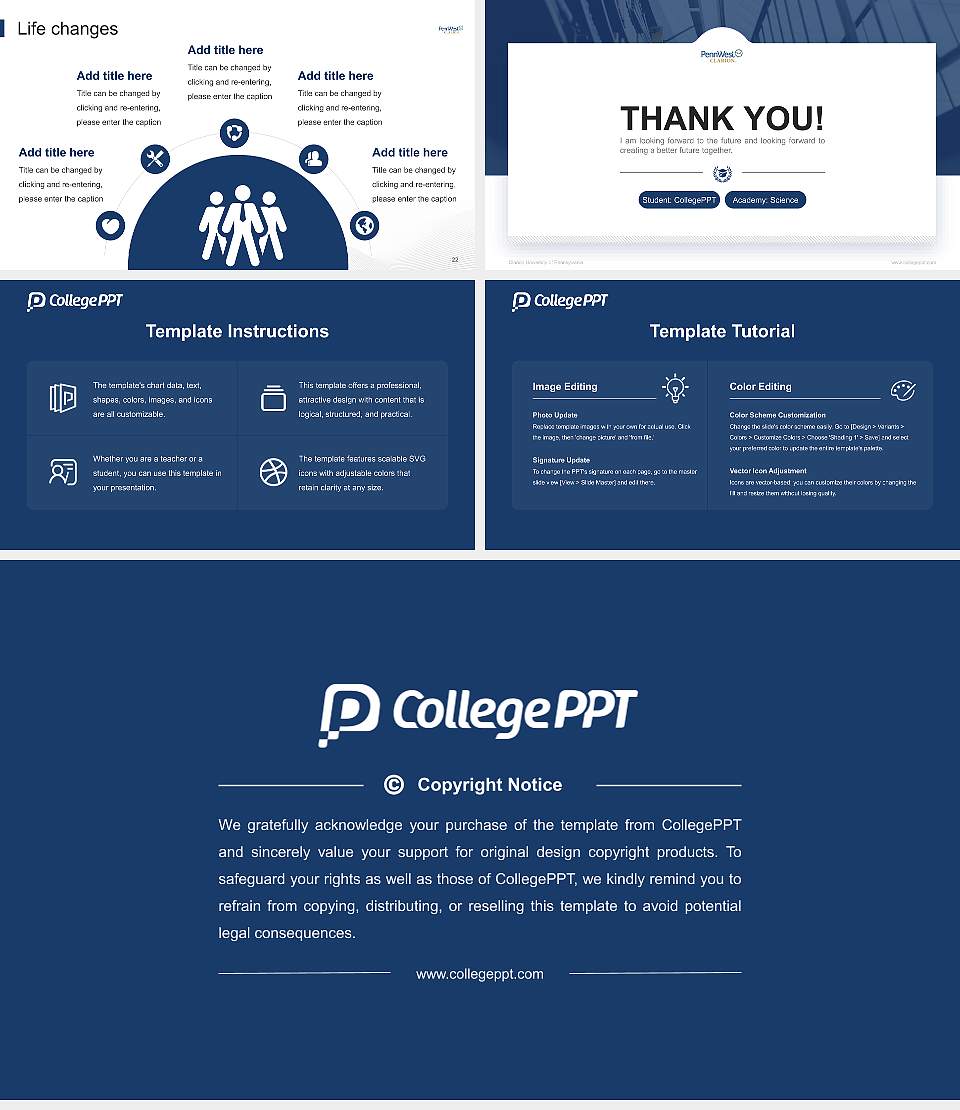 Clarion University of Pennsylvania National Scholarship Defense PPT Template16:9 ratio PPT effect preview image4