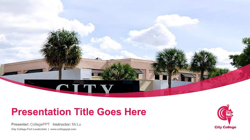 City College-Fort Lauderdale Course/Courseware Creation PPT Template16:9 ratio PPT effect preview image1