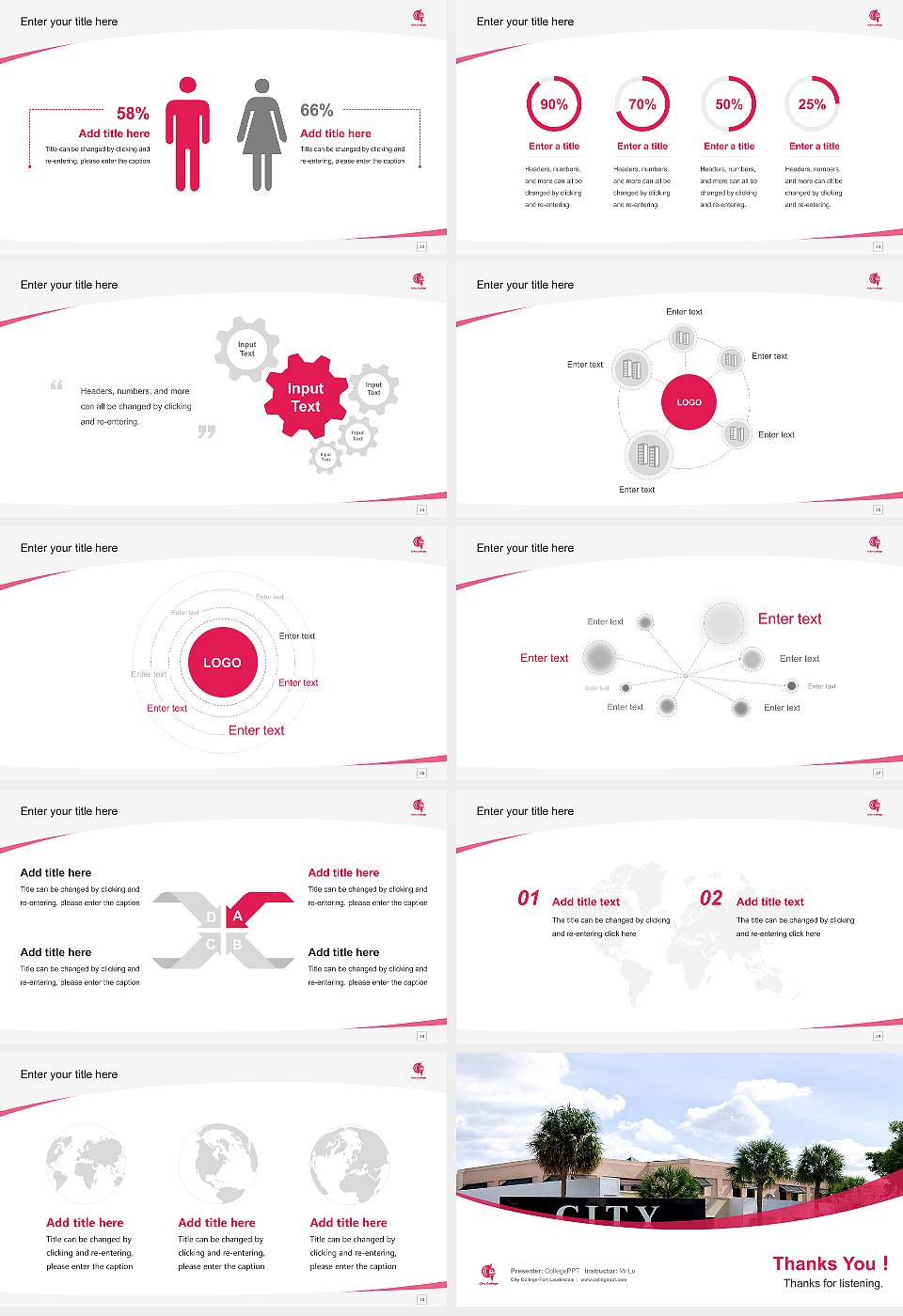 City College-Fort Lauderdale Course/Courseware Creation PPT Template16:9 ratio PPT effect preview image4