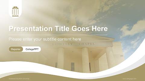Charleston Southern University Lecture Sharing and Networking Event PPT Template
