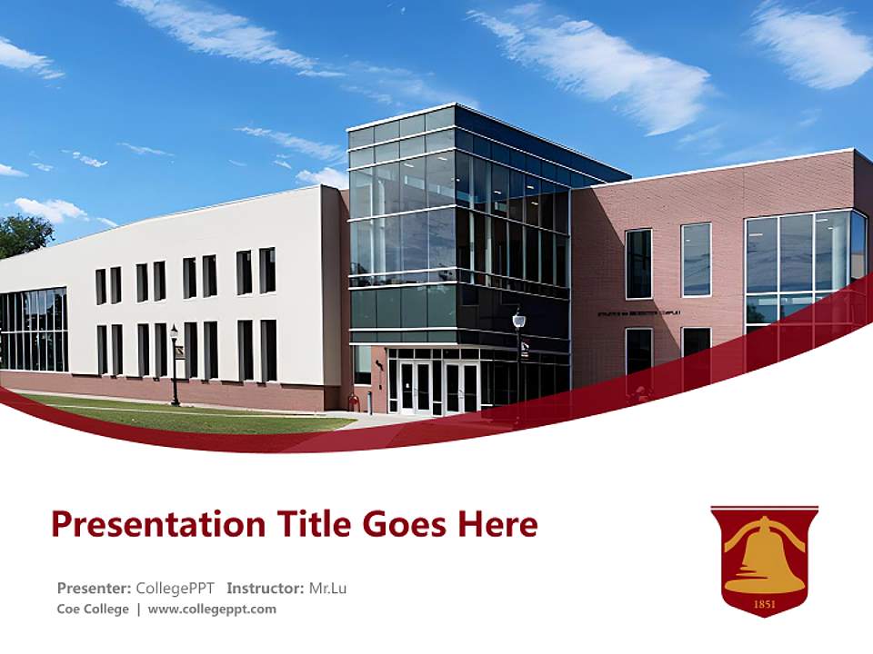 Coe College Course/Courseware Creation PPT Template4:3 ratio PPT effect preview image5