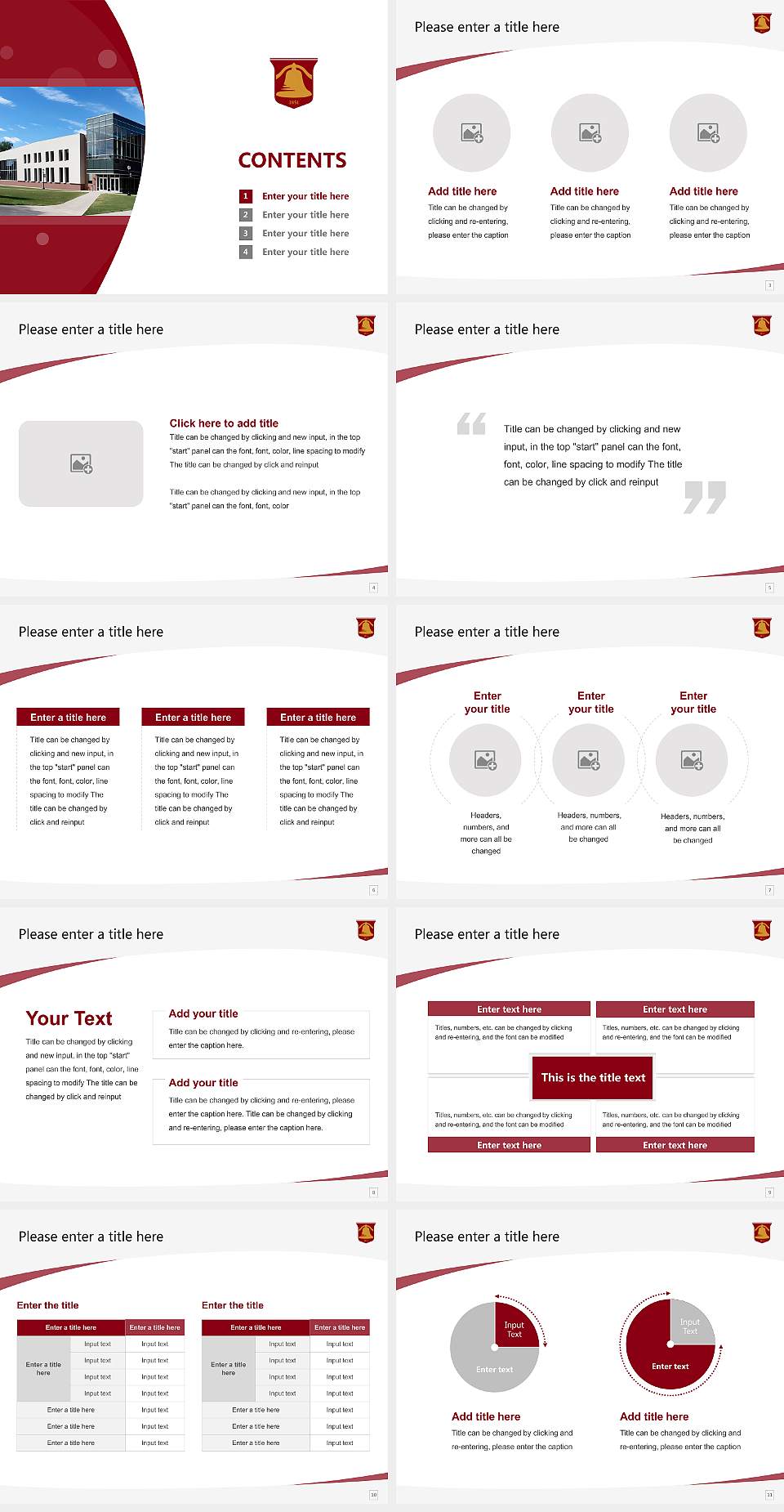 Coe College Course/Courseware Creation PPT Template4:3 ratio PPT effect preview image2