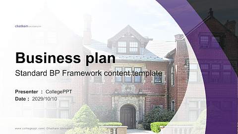 Chatham University Competition/Entrepreneurship Contest PPT Template
