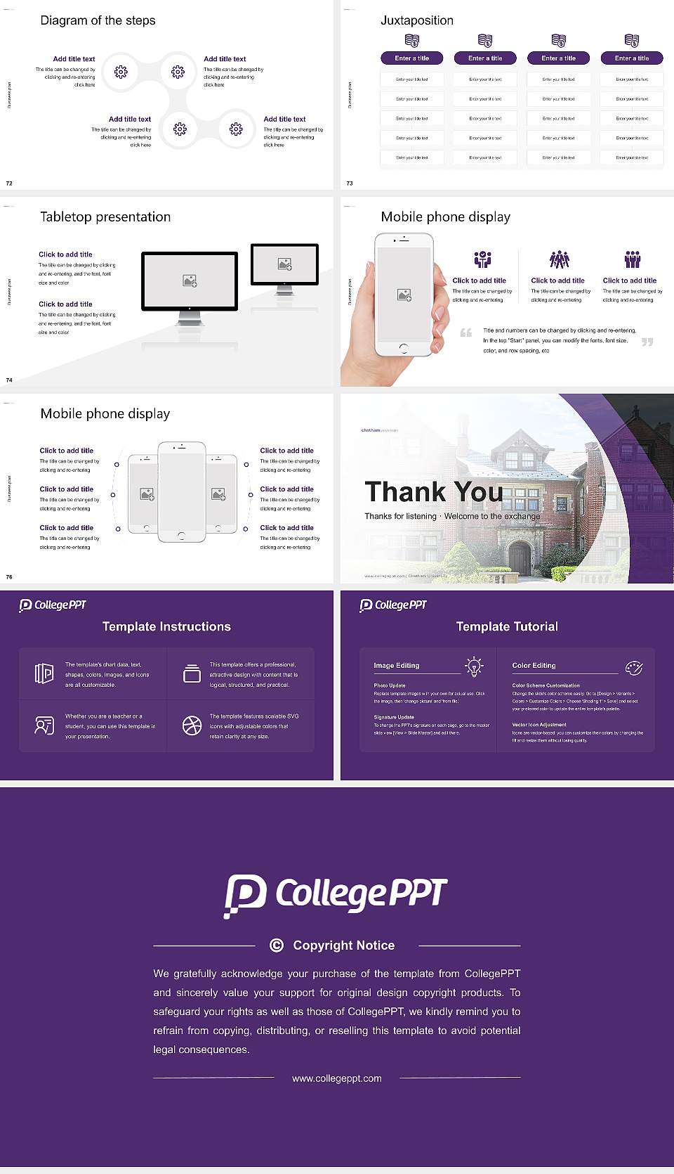 Chatham University Competition/Entrepreneurship Contest PPT Template16:9 ratio PPT effect preview image9