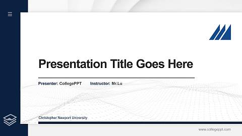 Christopher Newport University Thesis Proposal/Graduation Defense PPT Template