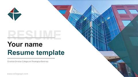Charlotte Christian College and Theological Seminary Resume PPT Template