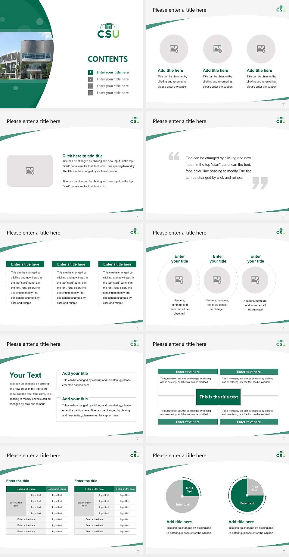 Cleveland State University Course/Courseware Creation PPT Template4:3 ratio PPT effect preview image2