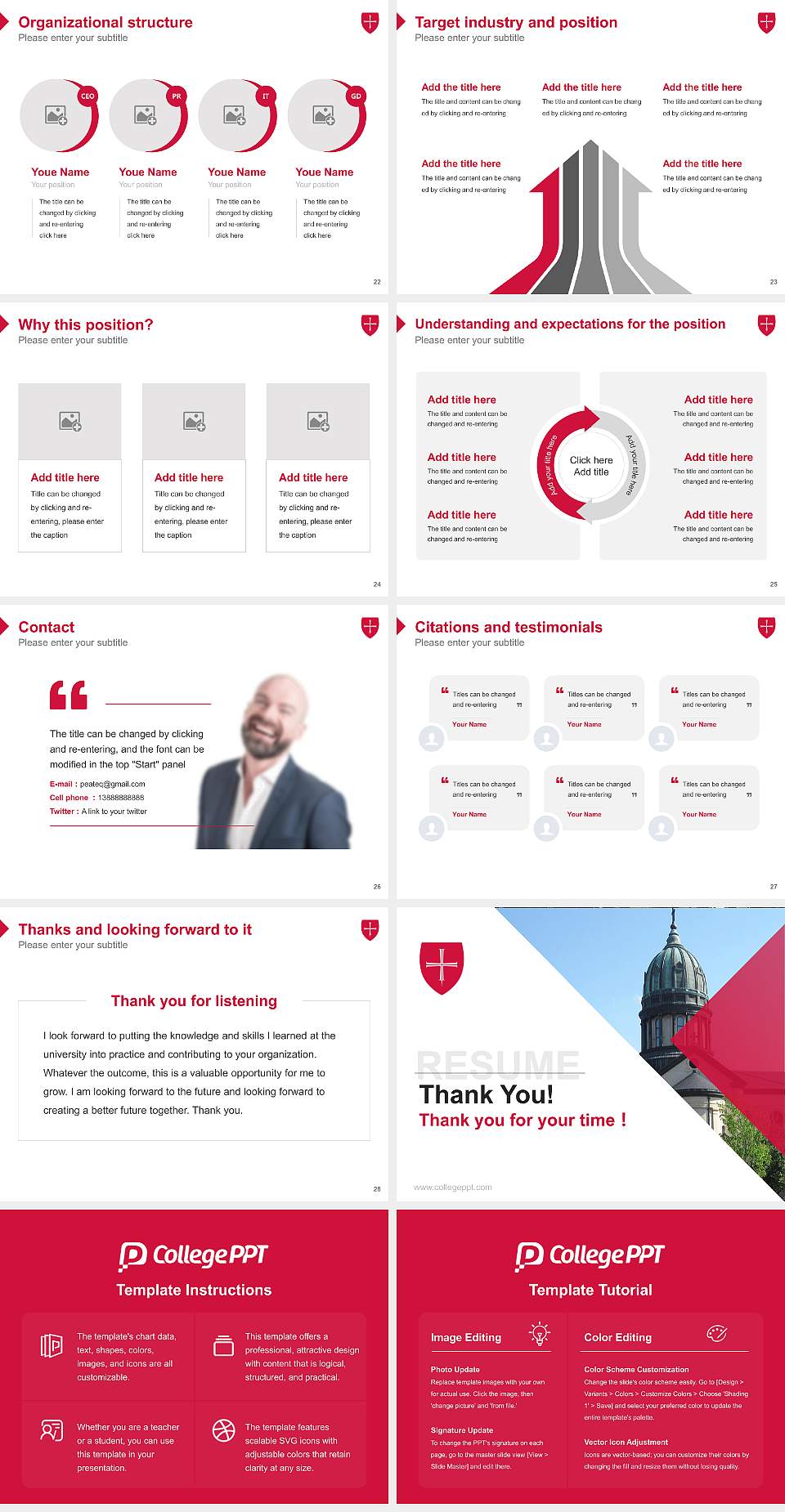 College of Saint Benedict and Saint John’s University Resume PPT Template4:3 ratio PPT effect preview image4