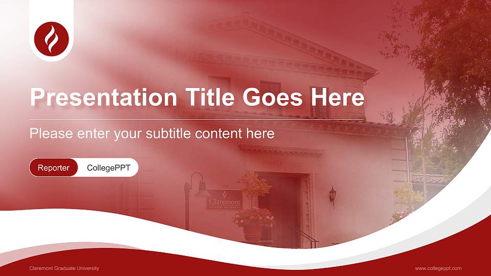 Claremont Graduate University Lecture Sharing and Networking Event PPT Template16:9 ratio PPT effect preview image