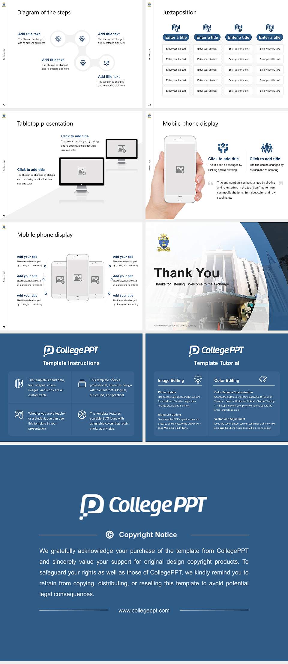 Christ the King Seminary Competition/Entrepreneurship Contest PPT Template4:3 ratio PPT effect preview image9