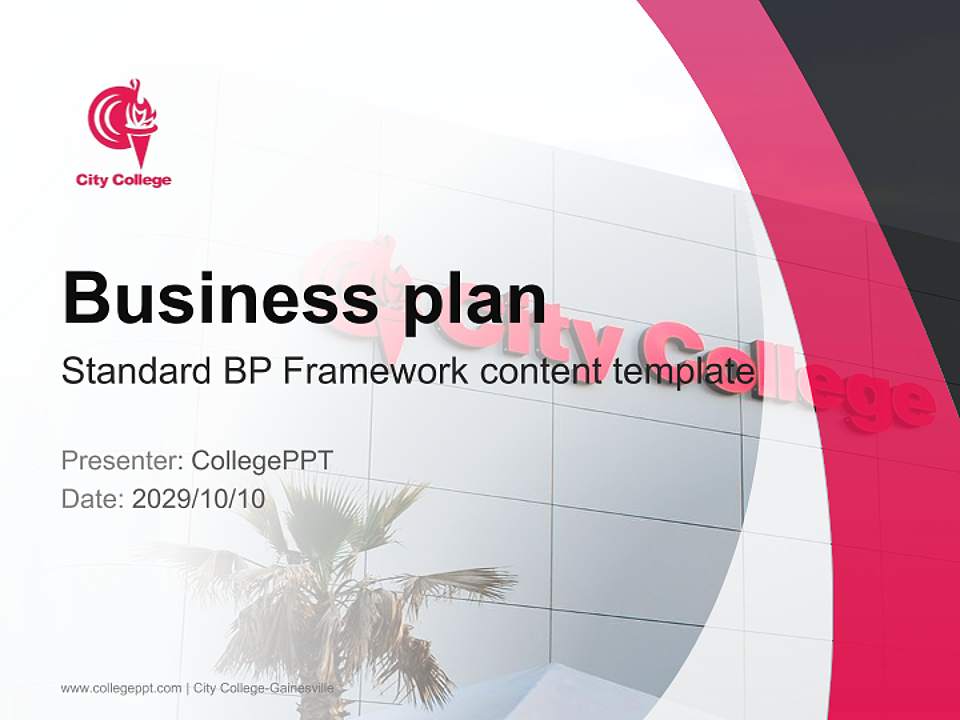 City College-Gainesville Competition/Entrepreneurship Contest PPT Template4:3 ratio PPT effect preview image9