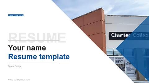 Charter College Resume PPT Template