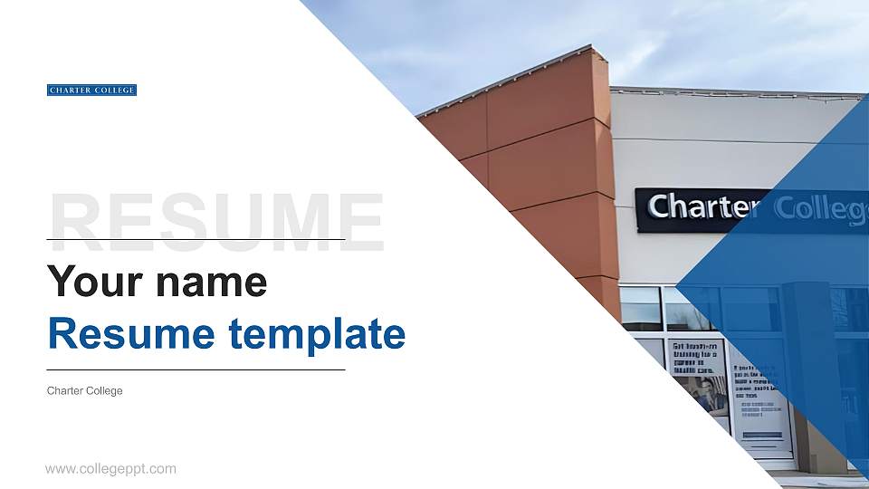 Charter College Resume PPT Template16:9 ratio PPT effect preview image