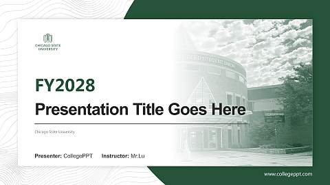 Chicago State University Academic Presentation/Research Findings Report PPT Template