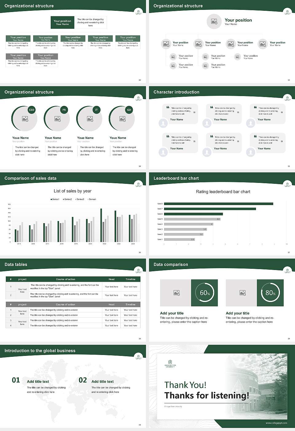 Chicago State University Academic Presentation/Research Findings Report PPT Template16:9 ratio PPT effect preview image4