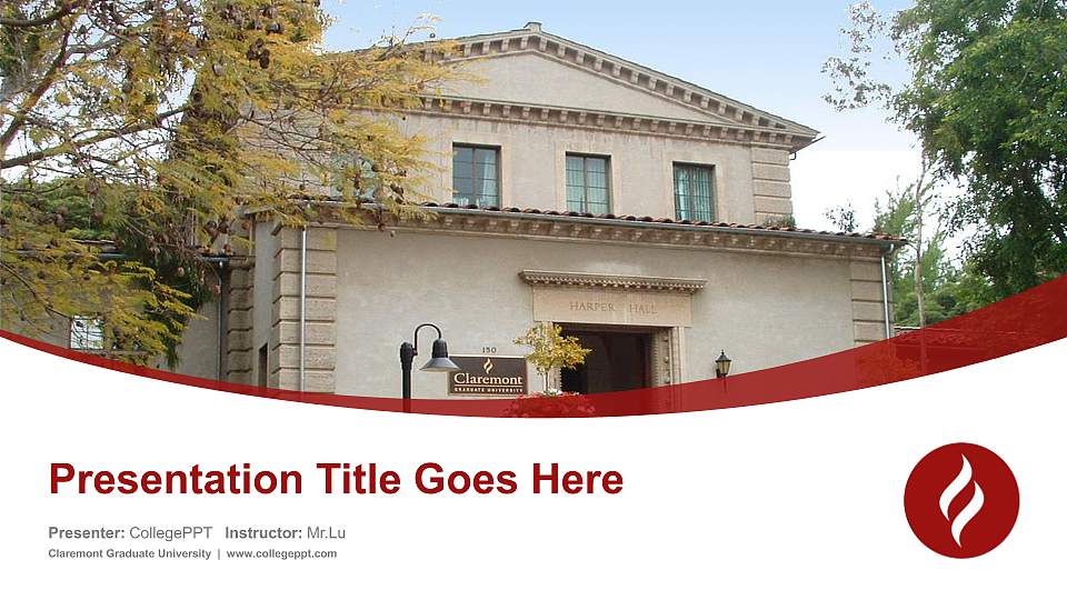 Claremont Graduate University Course/Courseware Creation PPT Template16:9 ratio PPT effect preview image