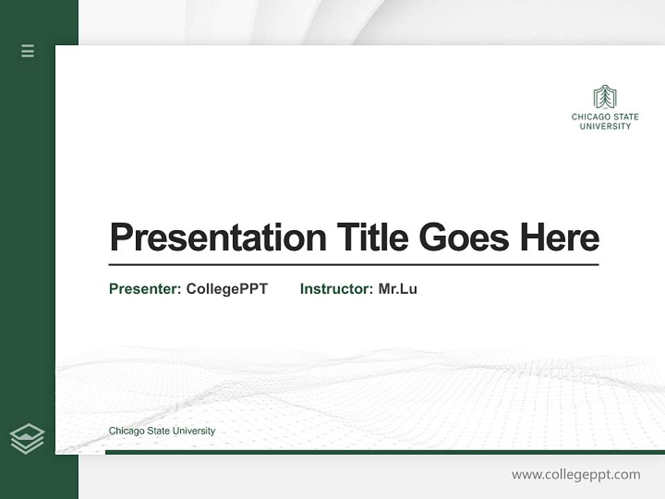Chicago State University Thesis Proposal/Graduation Defense PPT Template4:3 ratio PPT effect preview image5