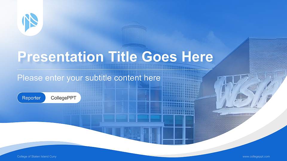 College of Staten Island Cuny Lecture Sharing and Networking Event PPT Template16:9 ratio PPT effect preview image