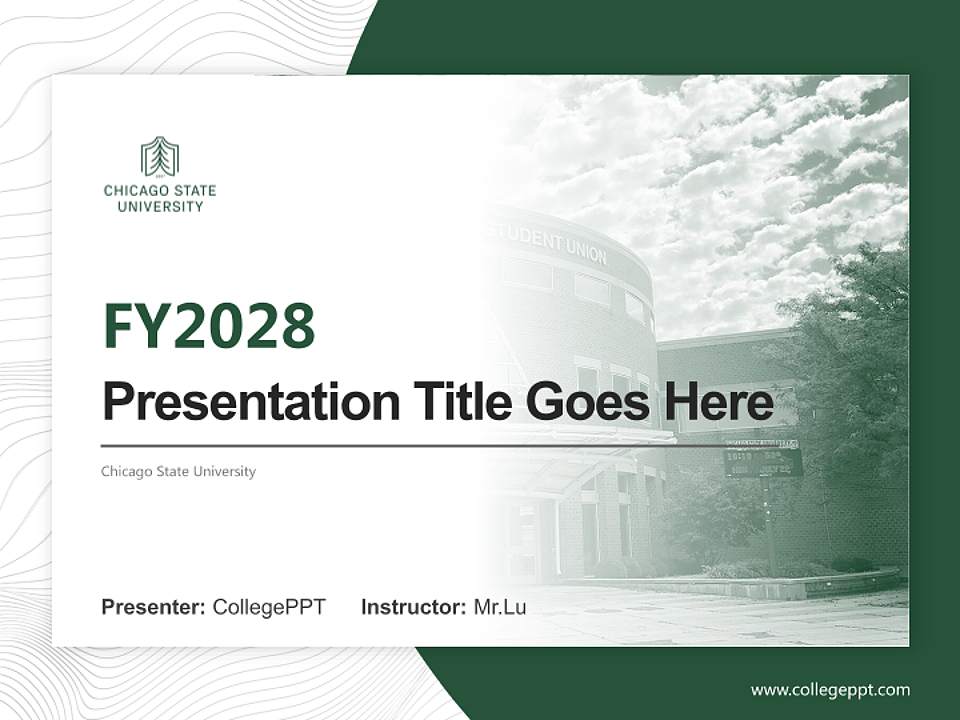 Chicago State University Academic Presentation/Research Findings Report PPT Template4:3 ratio PPT effect preview image5