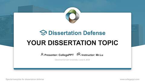Claremont Lincoln University Graduation Thesis Defense PPT Template