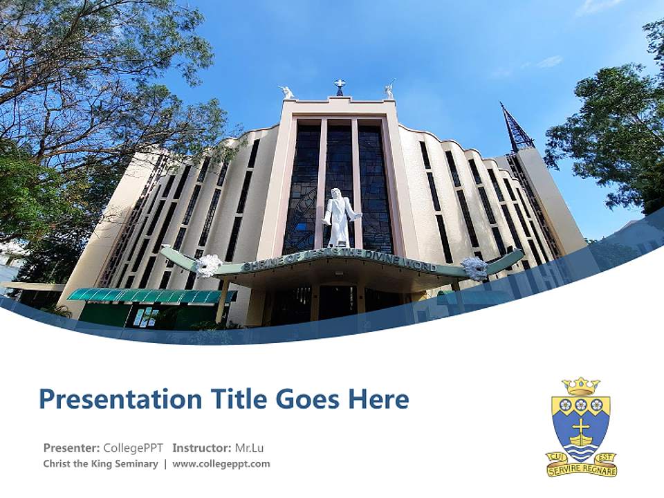 Christ the King Seminary Course/Courseware Creation PPT Template4:3 ratio PPT effect preview image5