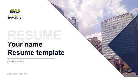 City Vision University Resume PPT Template