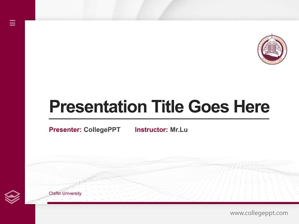 Claflin University Thesis Proposal/Graduation Defense PPT Template4:3 ratio PPT effect preview image5