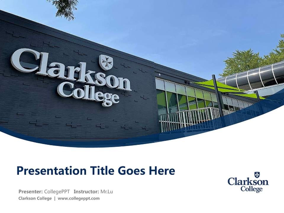 Clarkson College Course/Courseware Creation PPT Template4:3 ratio PPT effect preview image5