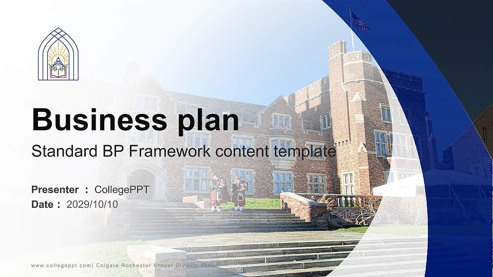 Colgate Rochester Crozer Divinity School Competition/Entrepreneurship Contest PPT Template16:9 ratio PPT effect preview image