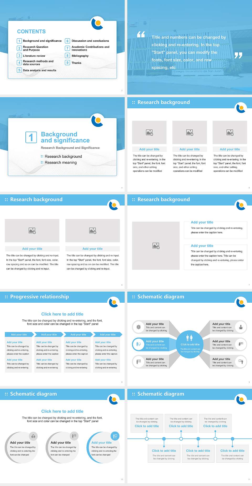Colegio Universitario De San Juan Graduation Thesis Defense PPT Template4:3 ratio PPT effect preview image2