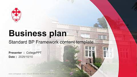 Church Divinity School of the Pacific Competition/Entrepreneurship Contest PPT Template