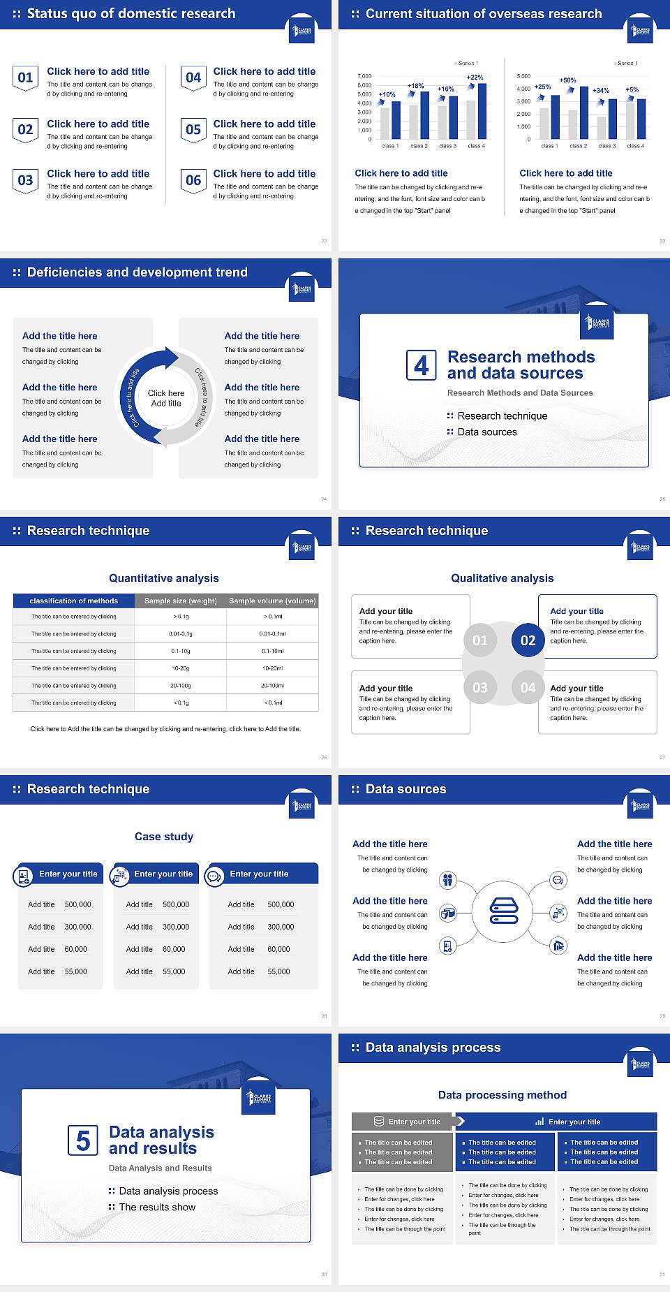 Clarks Summit University Graduation Thesis Defense PPT Template4:3 ratio PPT effect preview image4