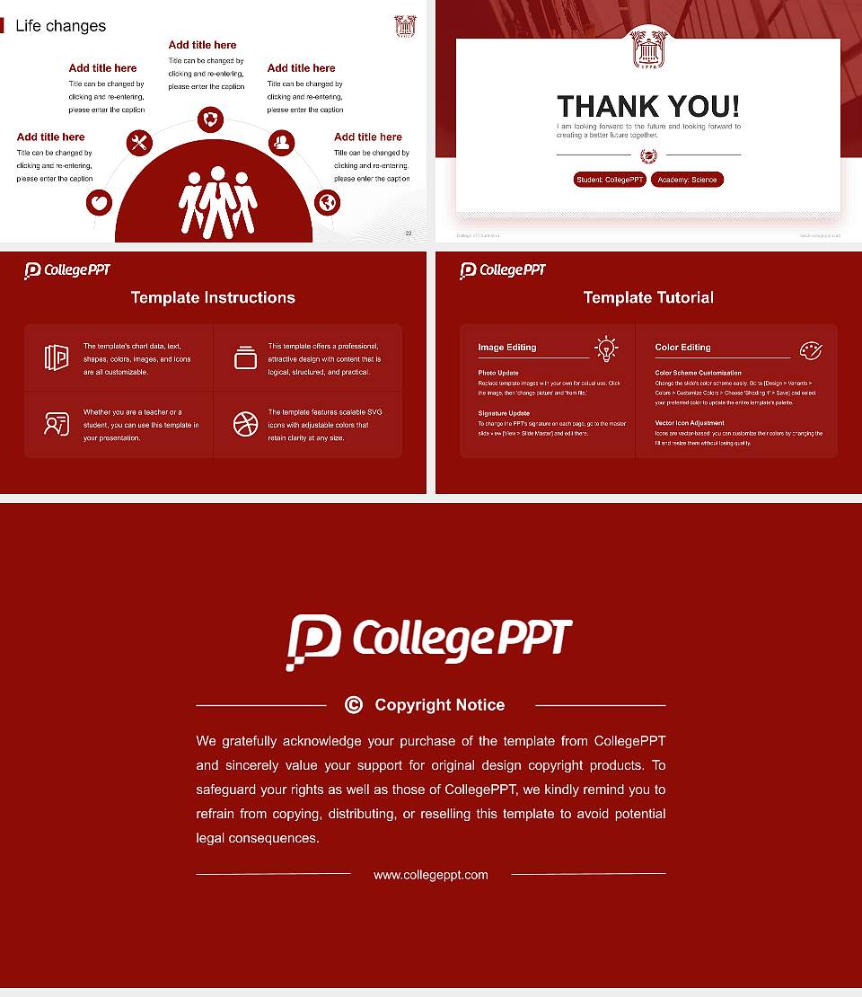 College of Charleston National Scholarship Defense PPT Template16:9 ratio PPT effect preview image4